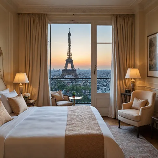Experience the elegance of a hotel in Paris with view of Eiffel Tower