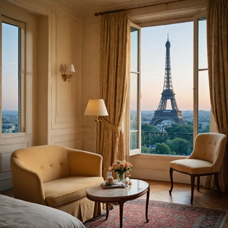 Experience the elegance of a hotel with an Eiffel Tower view in Paris