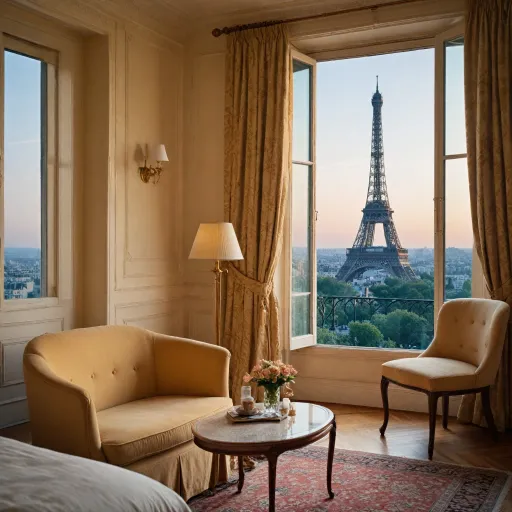 Experience the elegance of a hotel with an Eiffel Tower view in Paris