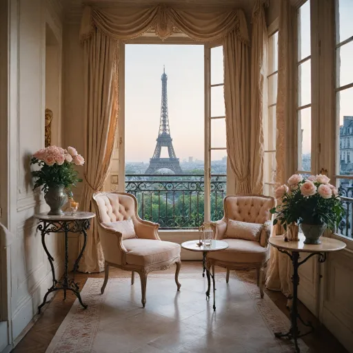 Elegant paris stays in hotels with balcony views of the Eiffel Tower